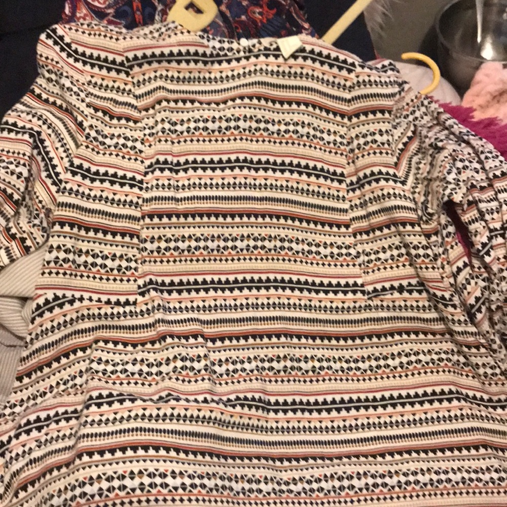 Aztec pattern flowy dress
